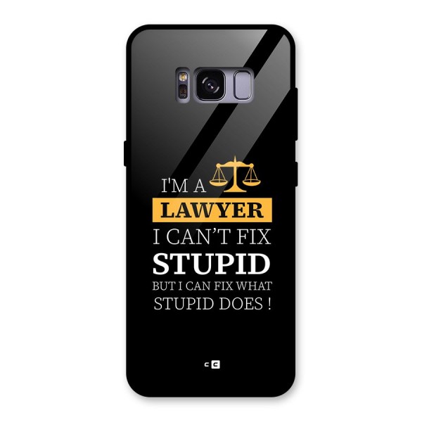 Fix Stupid Case Glass Back Case for Galaxy S8