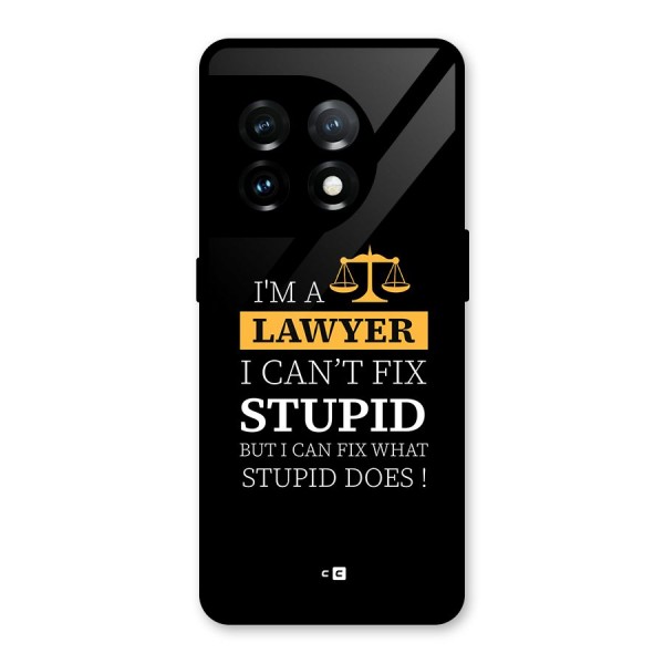Fix Stupid Case Glass Back Case for OnePlus 11