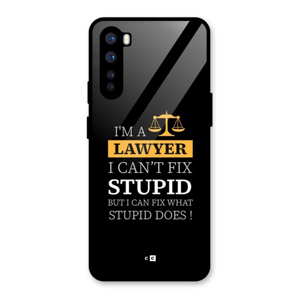 Fix Stupid Case Glass Back Case for OnePlus Nord