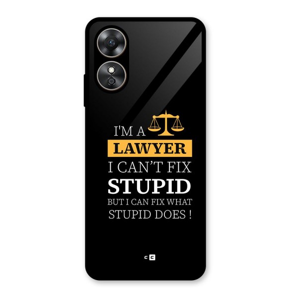 Fix Stupid Case Glass Back Case for Oppo A17