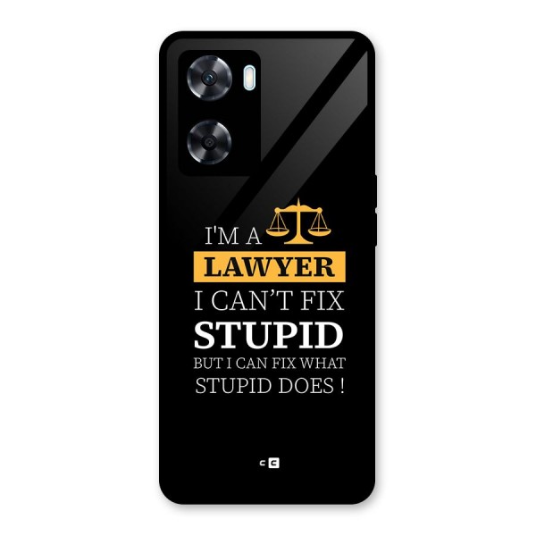 Fix Stupid Case Glass Back Case for Oppo A77s