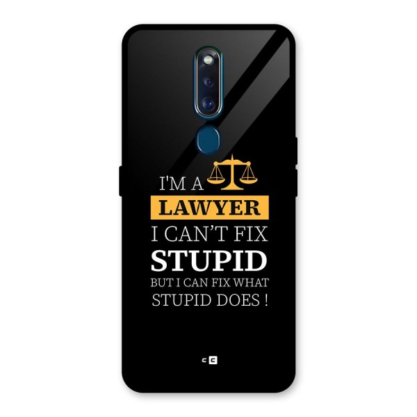 Fix Stupid Case Glass Back Case for Oppo F11 Pro