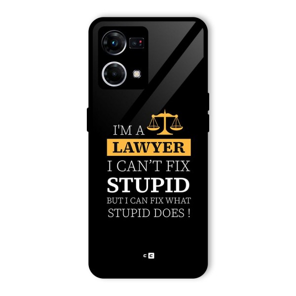 Fix Stupid Case Glass Back Case for Oppo F21 Pro 4G