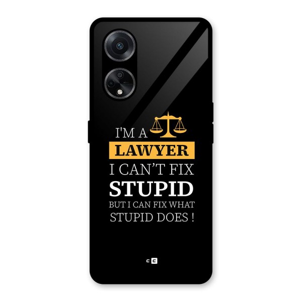 Fix Stupid Case Glass Back Case for Oppo F23