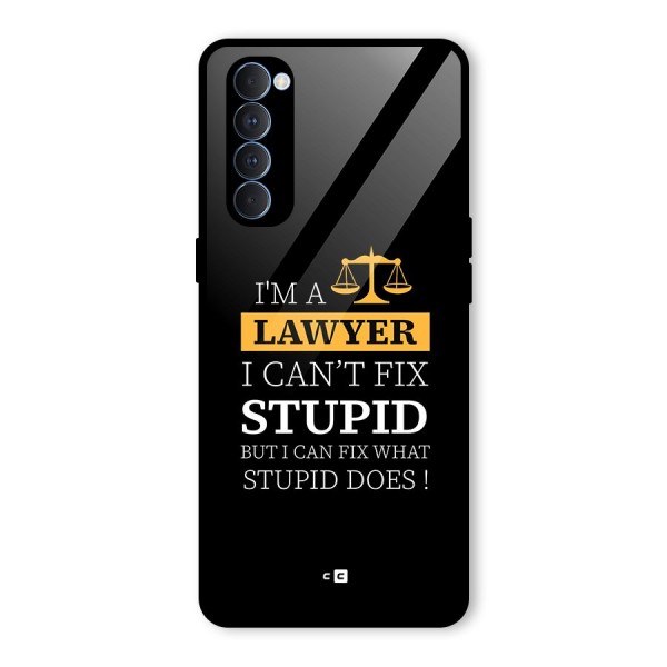 Fix Stupid Case Glass Back Case for Oppo Reno4 Pro