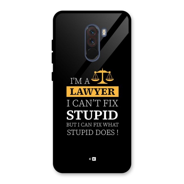 Fix Stupid Case Glass Back Case for Poco F1