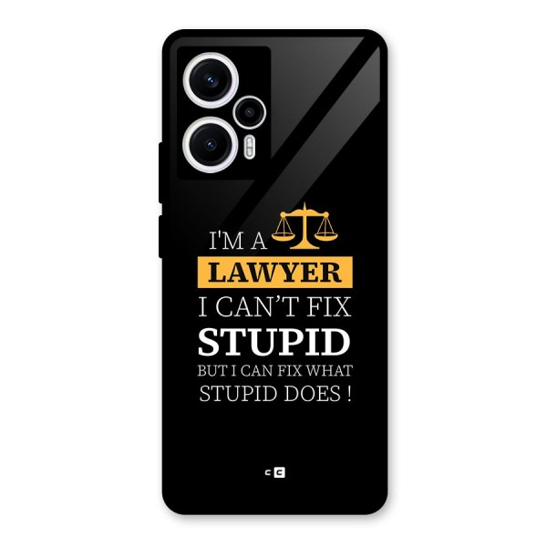 Fix Stupid Case Glass Back Case for Poco F5