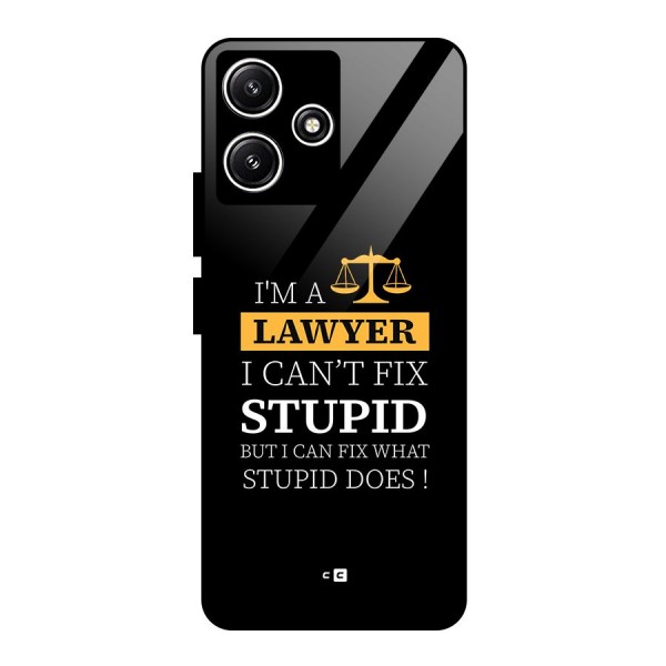 Fix Stupid Case Glass Back Case for Poco M6 Pro