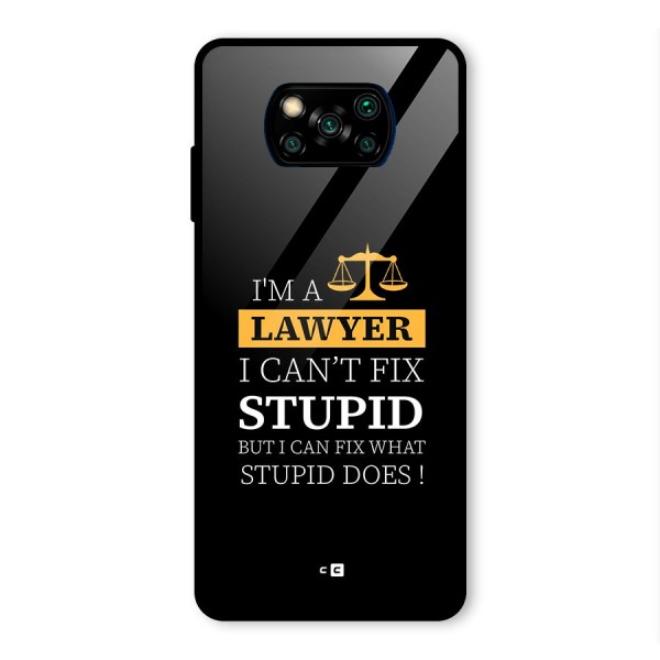 Fix Stupid Case Glass Back Case for Poco X3 Pro