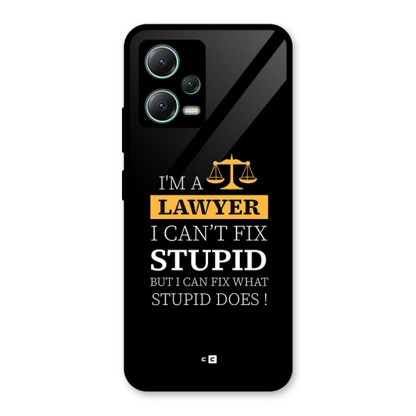 Fix Stupid Case Glass Back Case for Poco X5