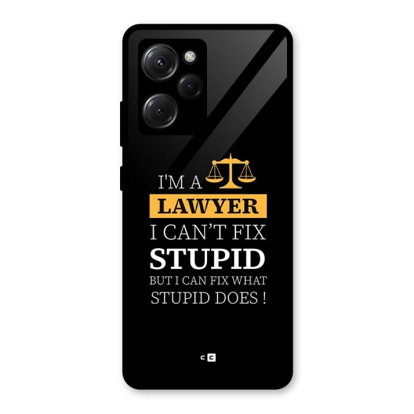 Fix Stupid Case Glass Back Case for Poco X5 Pro