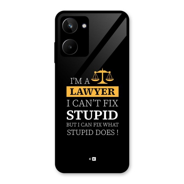 Fix Stupid Case Glass Back Case for Realme 10