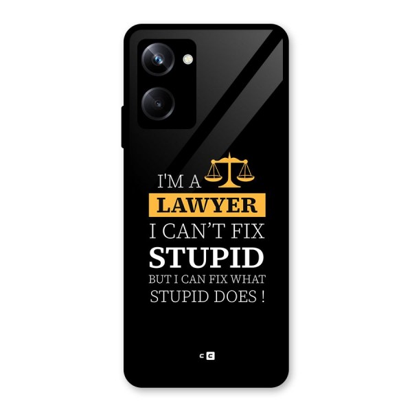 Fix Stupid Case Glass Back Case for Realme 10 Pro