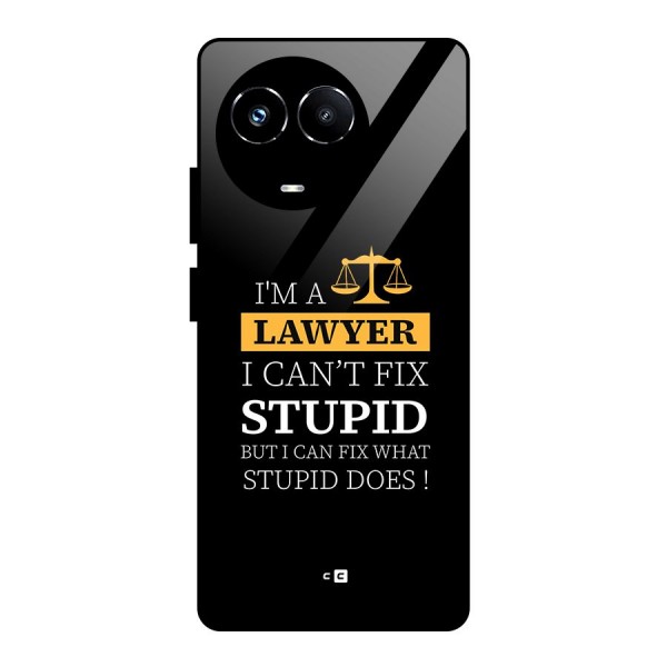 Fix Stupid Case Glass Back Case for Realme 11X