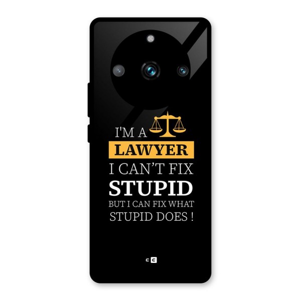 Fix Stupid Case Glass Back Case for Realme 11 Pro