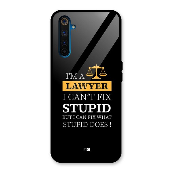 Fix Stupid Case Glass Back Case for Realme 6 Pro