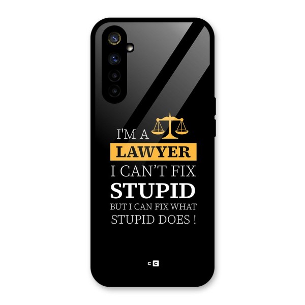 Fix Stupid Case Glass Back Case for Realme 6i