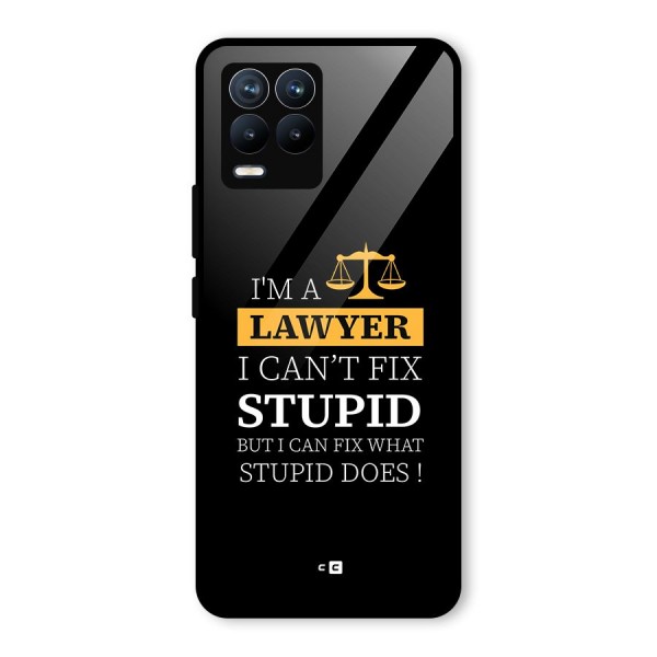 Fix Stupid Case Glass Back Case for Realme 8