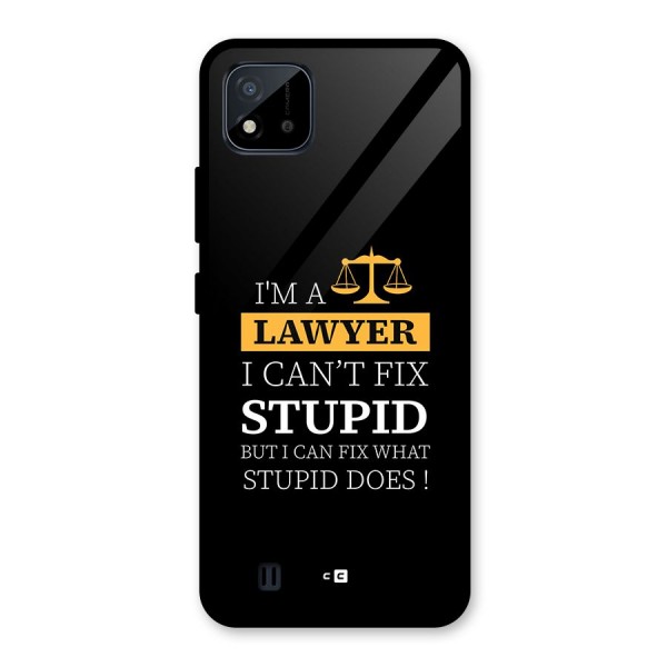 Fix Stupid Case Glass Back Case for Realme C11 2021