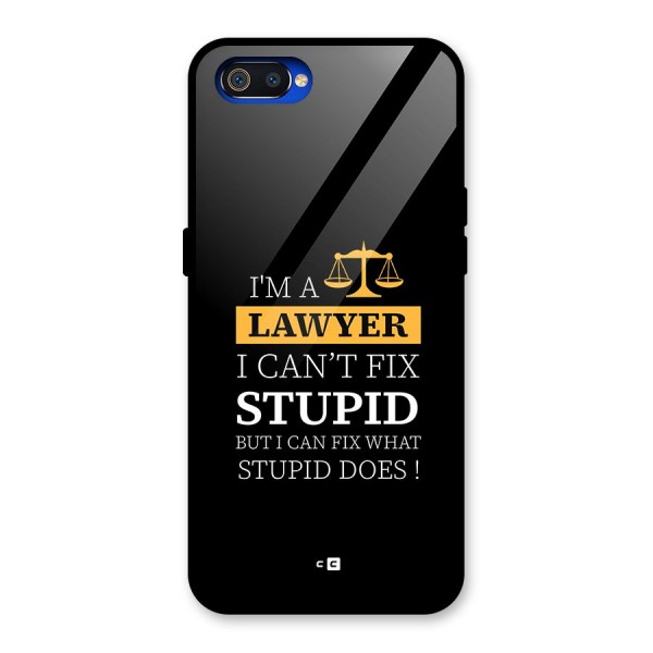 Fix Stupid Case Glass Back Case for Realme C2