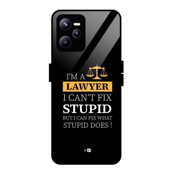 Fix Stupid Case Glass Back Case for Realme C35