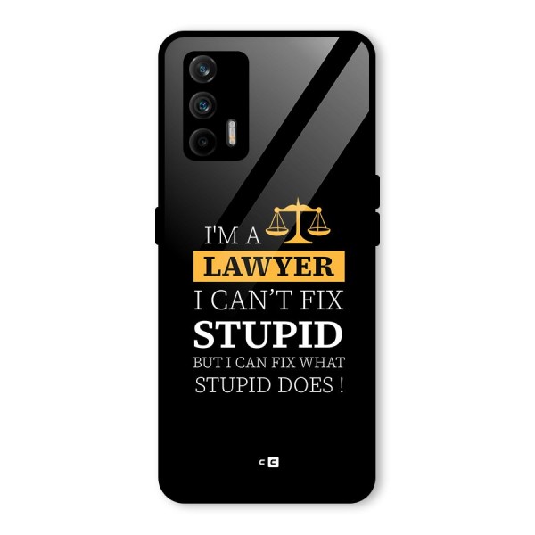 Fix Stupid Case Glass Back Case for Realme X7 Max