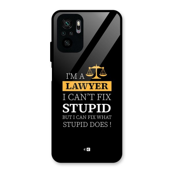 Fix Stupid Case Glass Back Case for Redmi Note 10