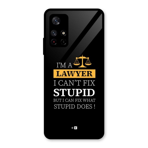 Fix Stupid Case Glass Back Case for Redmi Note 11T 5G