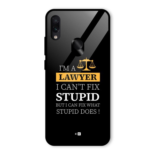 Fix Stupid Case Glass Back Case for Redmi Note 7