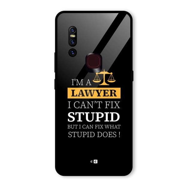 Fix Stupid Case Glass Back Case for Vivo V15