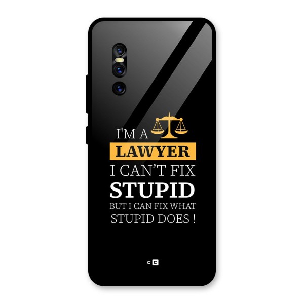 Fix Stupid Case Glass Back Case for Vivo V15 Pro