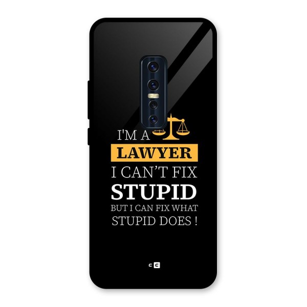 Fix Stupid Case Glass Back Case for Vivo V17 Pro