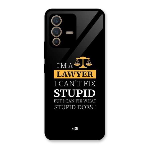 Fix Stupid Case Glass Back Case for Vivo V23 5G