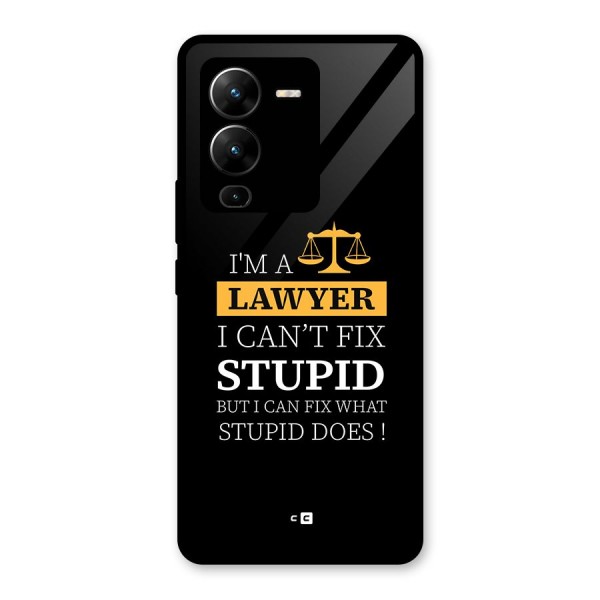 Fix Stupid Case Glass Back Case for Vivo V25 Pro