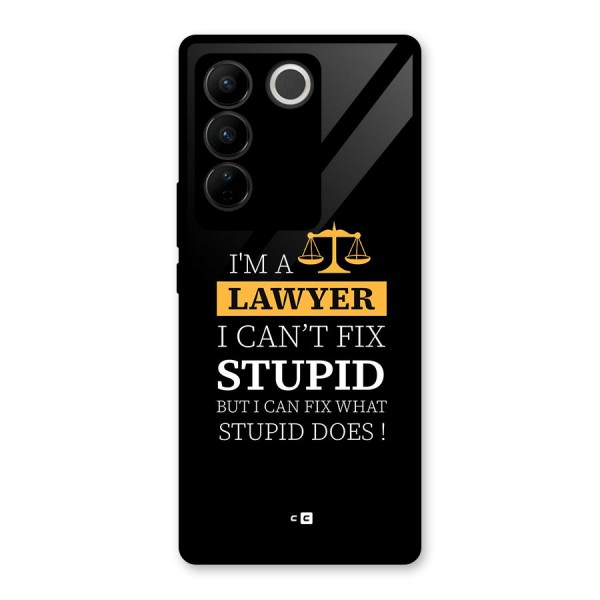 Fix Stupid Case Glass Back Case for Vivo V27 Pro