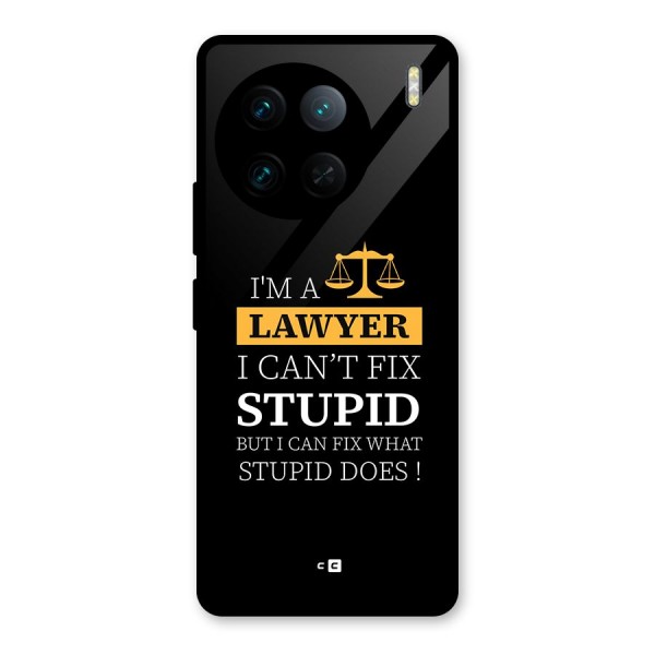 Fix Stupid Case Glass Back Case for Vivo X90 Pro