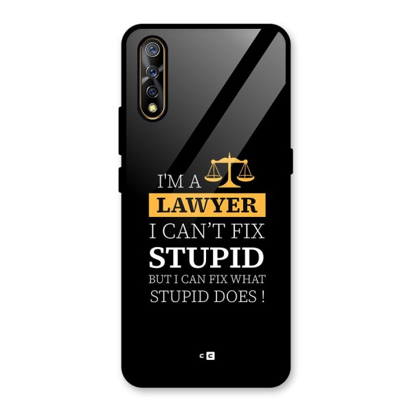 Fix Stupid Case Glass Back Case for Vivo Z1x