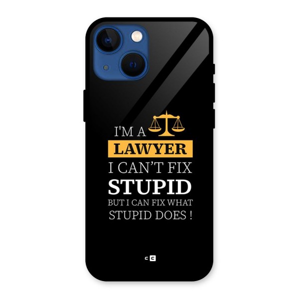 Fix Stupid Case Glass Back Case for iPhone 13 Mini