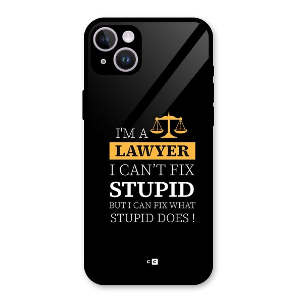 Fix Stupid Case Glass Back Case for iPhone 14 Plus