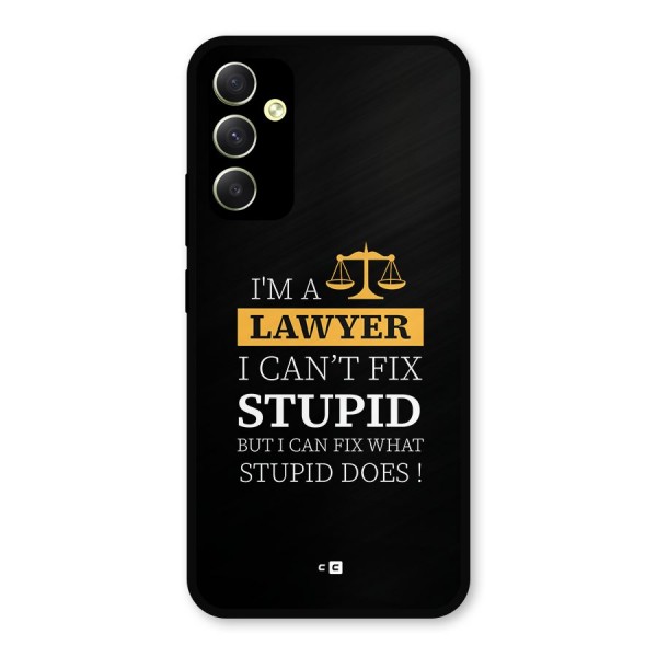 Fix Stupid Case Metal Back Case for Galaxy A34