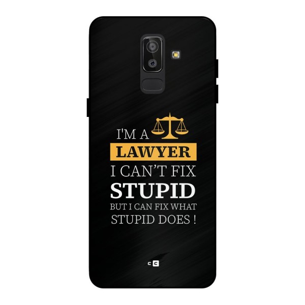 Fix Stupid Case Metal Back Case for Galaxy J8