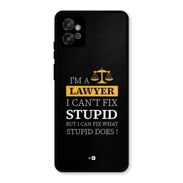 Fix Stupid Case Metal Back Case for Moto G32