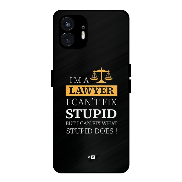 Fix Stupid Case Metal Back Case for Nothing Phone 2