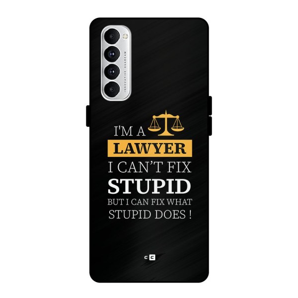 Fix Stupid Case Metal Back Case for Oppo Reno4 Pro