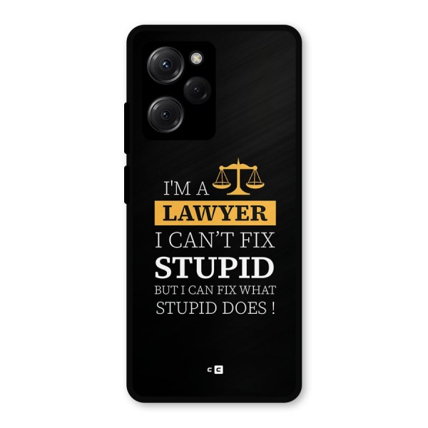 Fix Stupid Case Metal Back Case for Poco X5 Pro