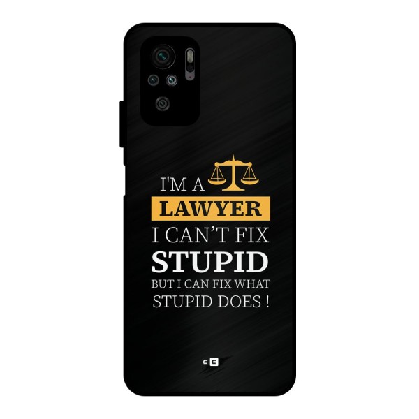 Fix Stupid Case Metal Back Case for Redmi Note 10