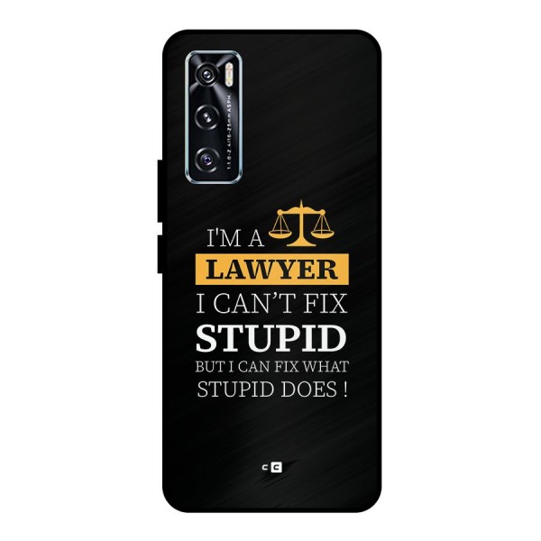 Fix Stupid Case Metal Back Case for Vivo V20 SE