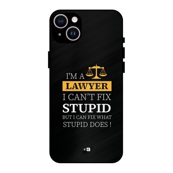 Fix Stupid Case Metal Back Case for iPhone 14 Plus