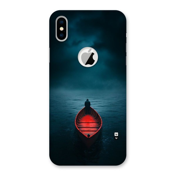 Floating Boat Back Case for iPhone XS Logo Cut