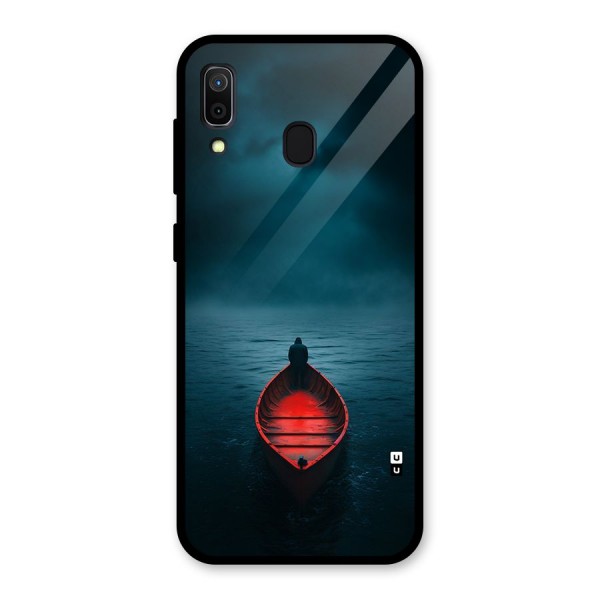 Floating Boat Glass Back Case for Galaxy A30